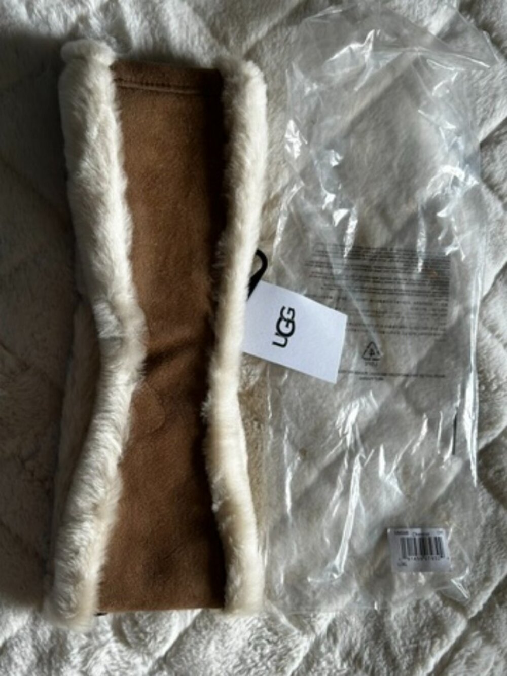 NWT UGG Genuine Shearling Reversible Headband - L/XL
